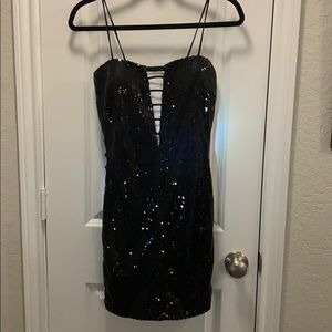 NWOT WINDSOR BLACK SEQUIN DRESS
